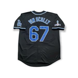 Vince Scully Jersey LA Dodgers VIN & 1950-2016 Sleeve Patch! NEW With Tags!SALE!